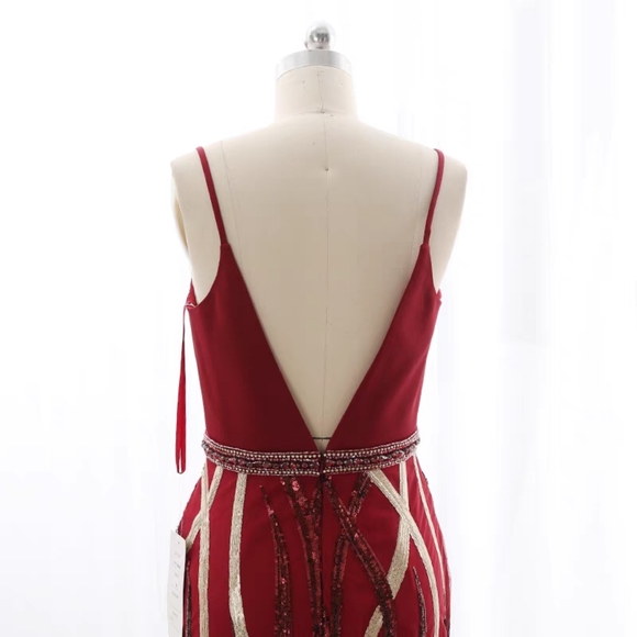 Suspender/Waist Diamond Embellishment Beaded Sequin Embroidery Mermaid dress - Picture 6 of 8